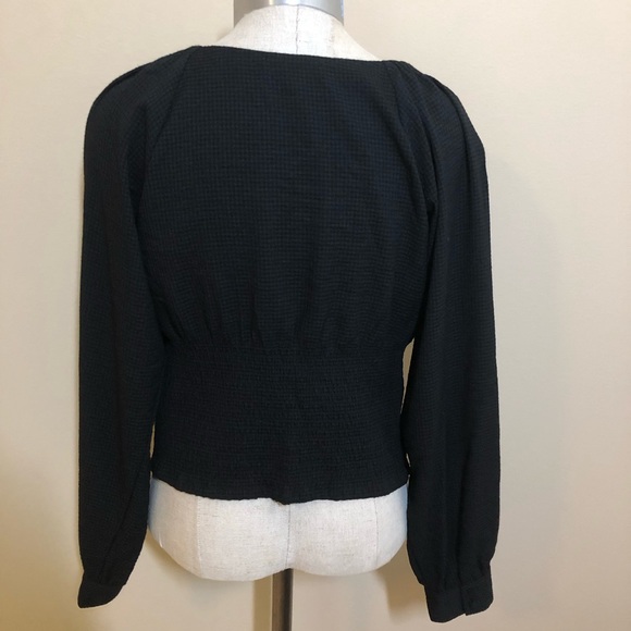 Madewell Preston puff sleeve top blouse button front gingham - Picture 5 of 15